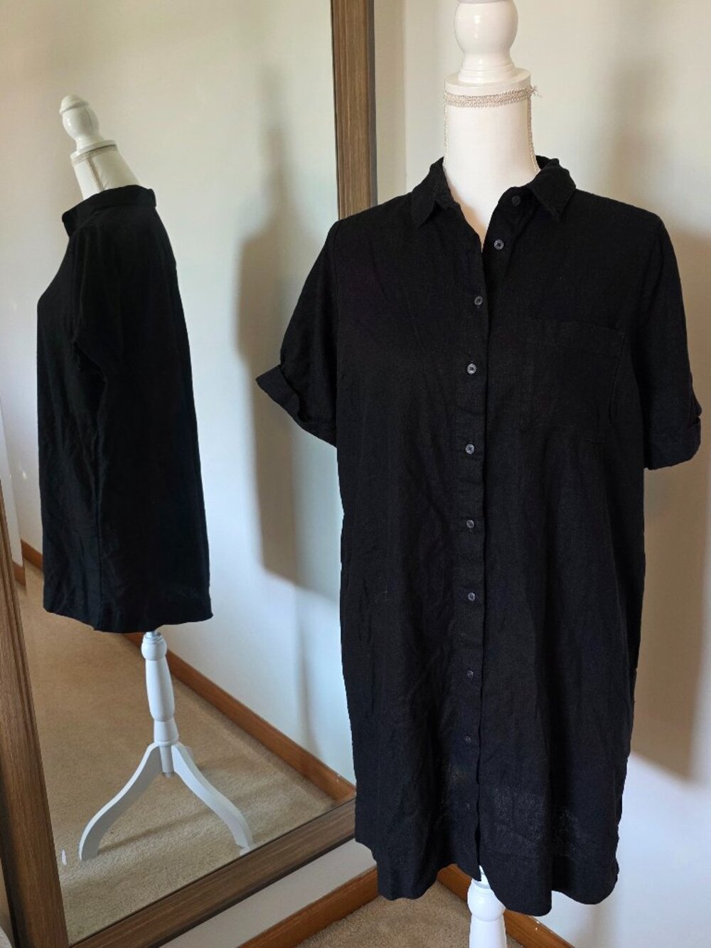 Old Navy Linen Blend Shirtdress